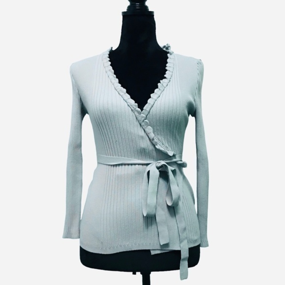 MOSCHINO Cheap And Chic Y2K Ribbed Wrap Top